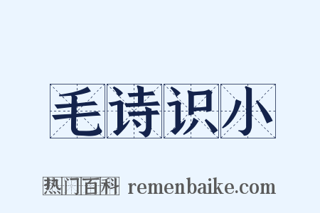 毛诗识小是什么意思的图片